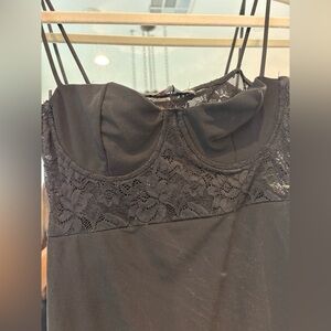 Zara Black Lace Detail Chemise